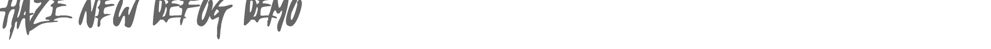 Sample characters Haze New Font
